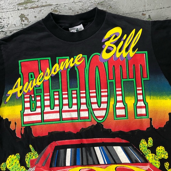 Vintage NASCAR Bill Elliott T-Shirt - Picture 2 of 5